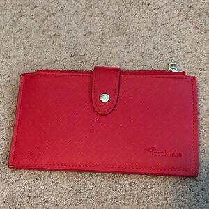 Red Women's Travelambo slim RFID wallet